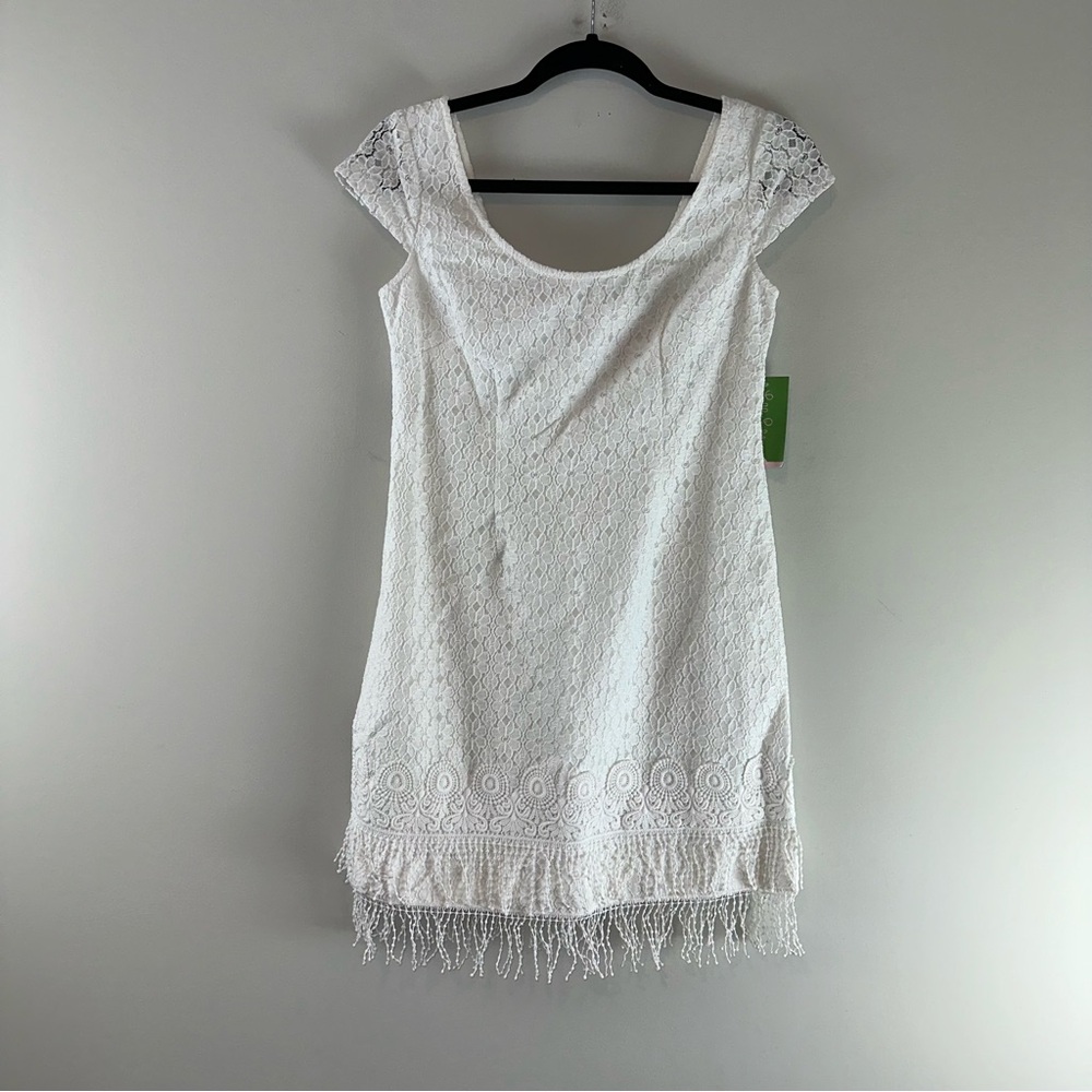 Lilly Pulitzer Nicolette Petal Pusher Lace Resort White Women’s Dress Size 0